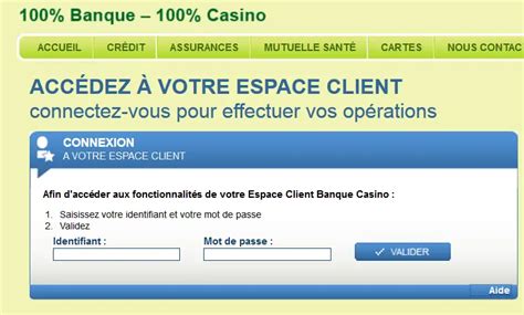 Accueil Espace Cliente Banque Casino