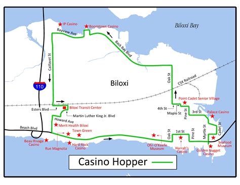 Biloxi Ms Casinos Mapa