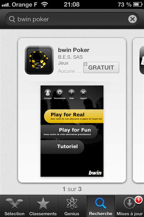 Bwin Poker Sur Iphone