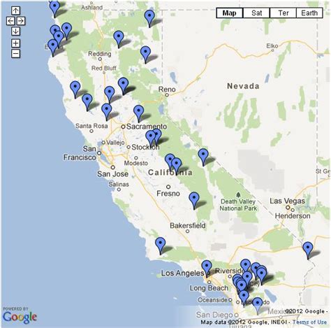 Ca Indian Casino Mapa