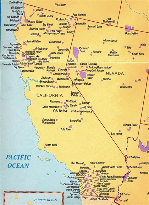 California Indian Casino Mapa