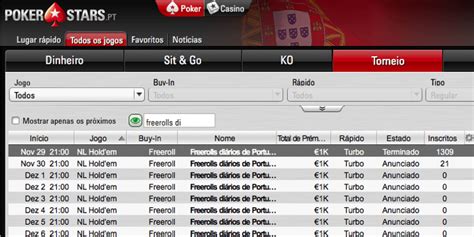 Casino Freerolls Diarios Da Pokerstars Bilhete