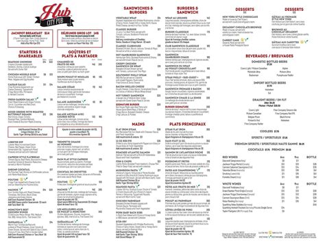 Casino Moncton Menu Do Restaurante