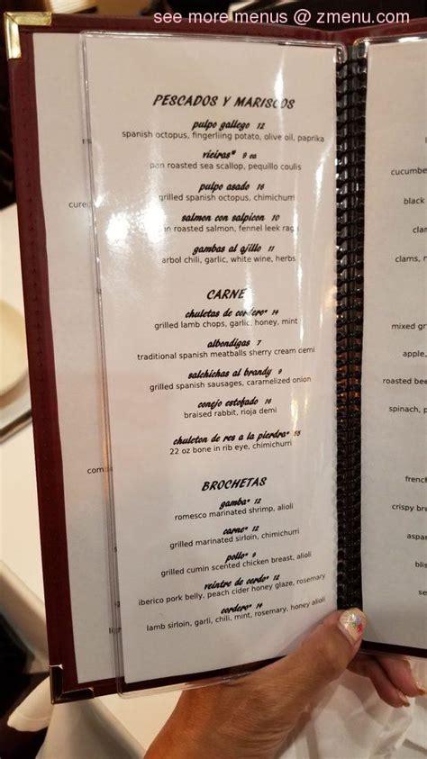 Casino Pamplona Menu