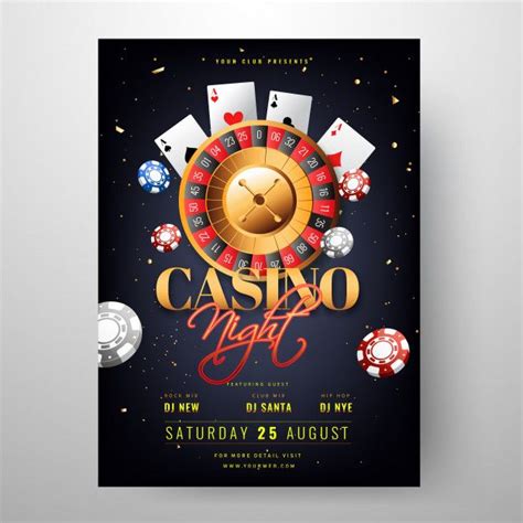 Casino Tema De Festa Convites Modelo Livre