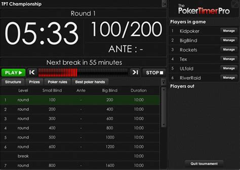 Cortinas De Poker Timer