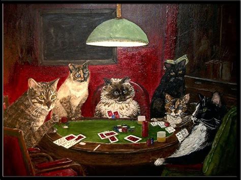Cuadro Gatos Jugando Poker