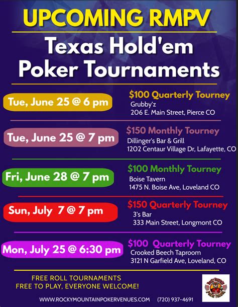 Denver Poker Tour Calendario