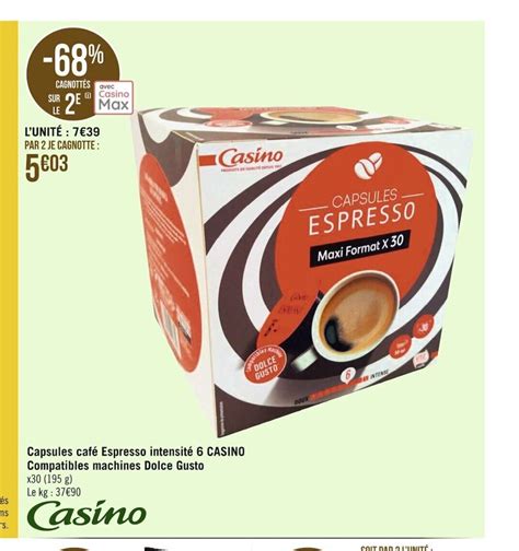 Dolce Gusto Chez Geant Casino
