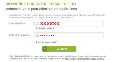 Espace Cliente Banque Casino Fr