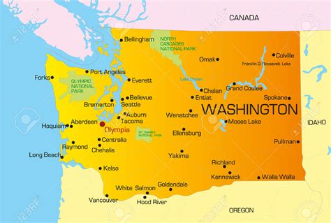 Estado De Washington Casino Resorts Mapa