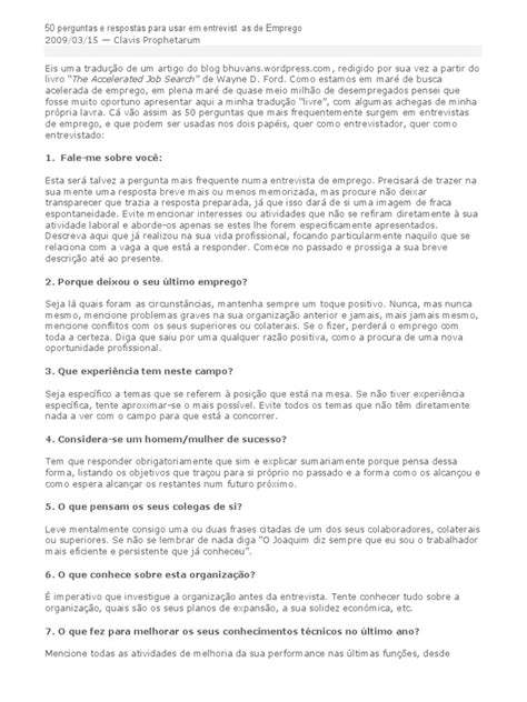 Exemplo De Perguntas E Respostas Da Entrevista Para O Negociante De Cassino