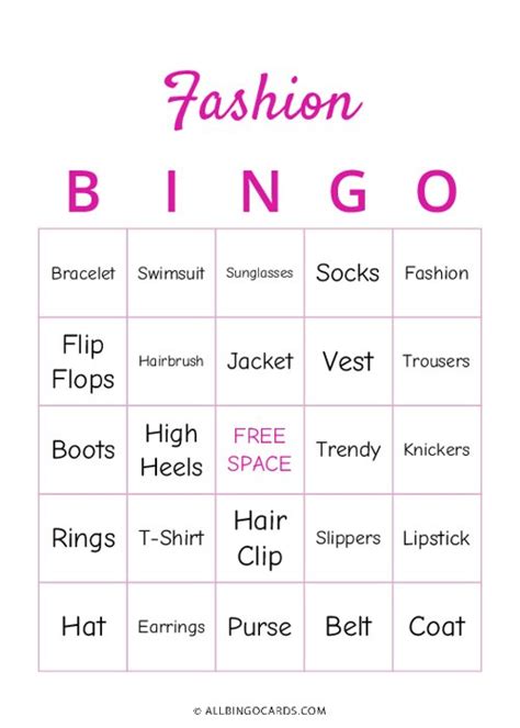 Fashion Bingo Pokerstars