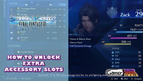 Ff7 Crisis Core Acessorio Slots