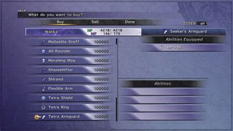 Ffx Em Branco 4 Slot De Armadura