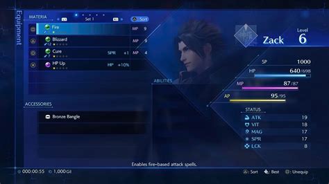 Final Fantasy Crisis Core Materia Slots