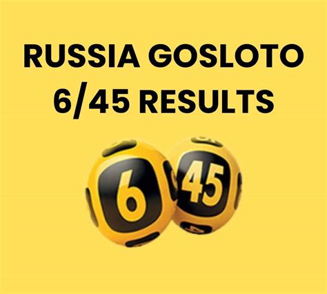 Gosloto Resultado Russia