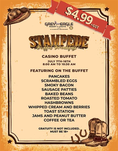 Grey Eagle Casino Brunch Menu