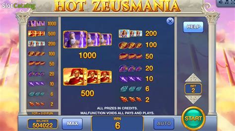 Hot Zeusmania 3x3 Sportingbet