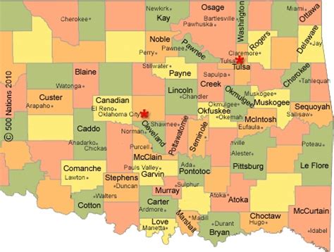 Indian Casino Oklahoma Mapas