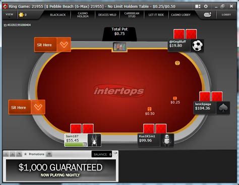Intertops Poker Retirada