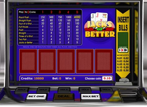 Jacks Or Better Video Poker Bet365