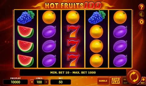 Jogar Hot Fruits 100 Com Dinheiro Real