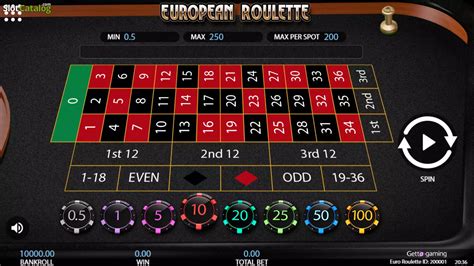 Jogue European Roulette Getta Gaming Online