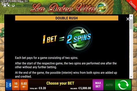 La Dolce Vita Double Rush 1xbet