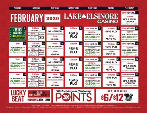 Lake Elsinore Casino Calendario