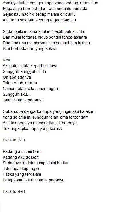 Lirik Lagu Aku Jatuh Cinta De Roleta Banda