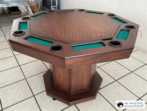 Madeira Octagon Mesa De Poker Planos