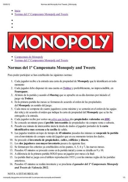 Monopolio Regras De Slots