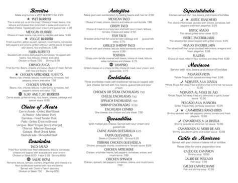 O Restaurante Elements Rio Espirito Casino Tulsa Menu