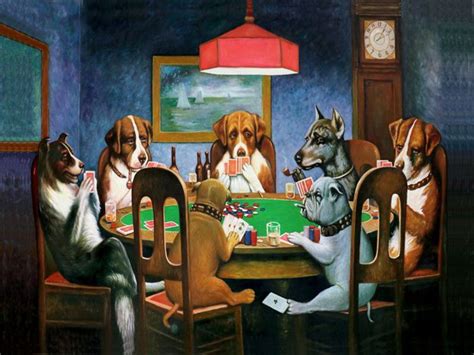 Pintura De Perros Jugando Al Poker