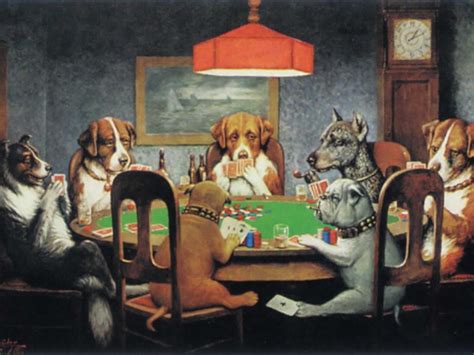 Pintura De Perros Jugando Poker