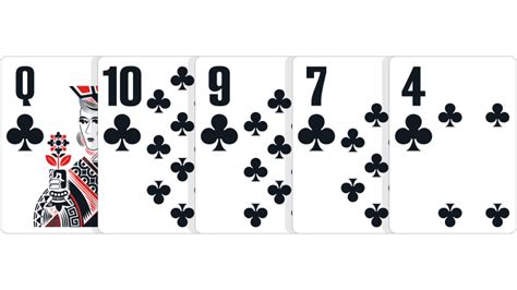 Poker Straight Flush De Quatro De Um Tipo