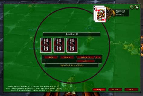 Poker Wow Addon