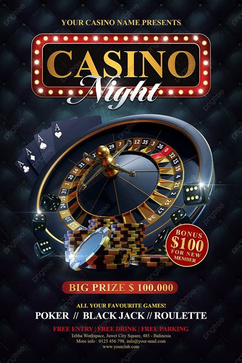 Psd   Noite De Casino Flyer
