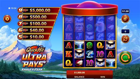 Quick Hit Ultra Pays Eagles Peak Slot Gratis