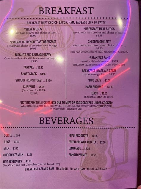 Rendezvous Casino Southend Clube Menu