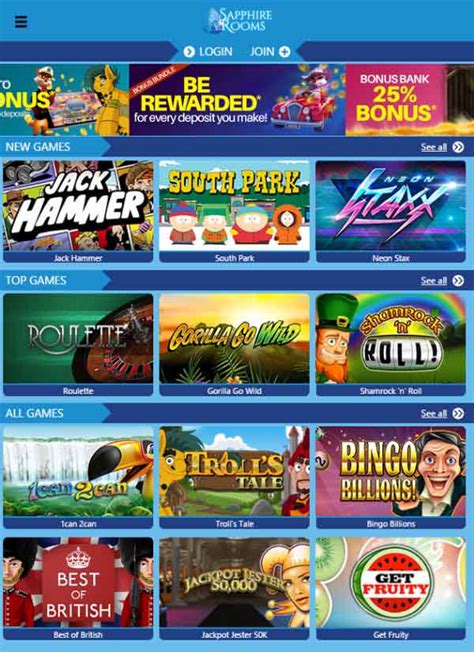 Sapphire Rooms Casino Bonus