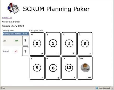 Scrum Poker Infinito