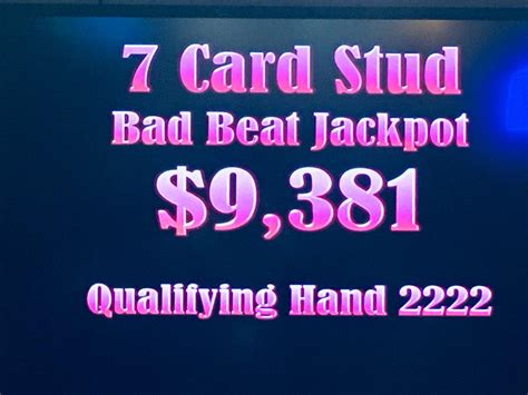 Seneca Poker Bad Beat Jackpot